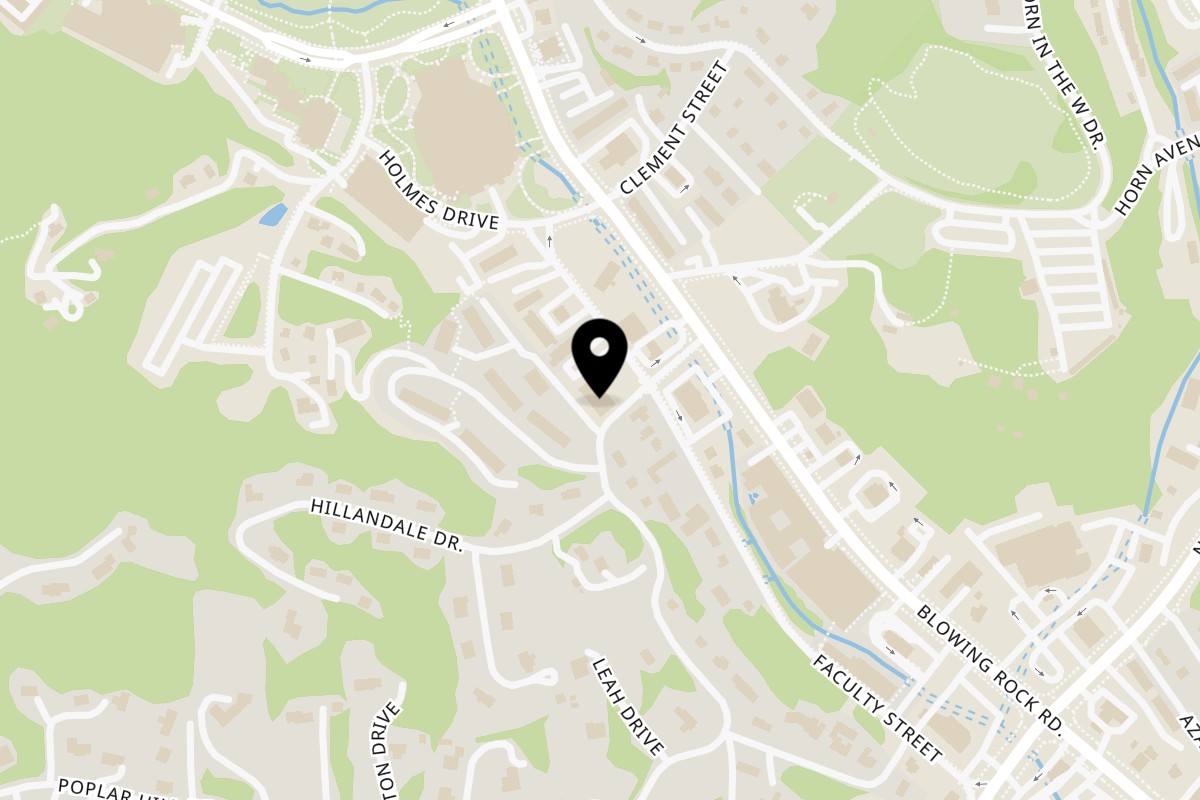 Map showing the location of Elevation 3333 on 208 Faculty St a in Boone